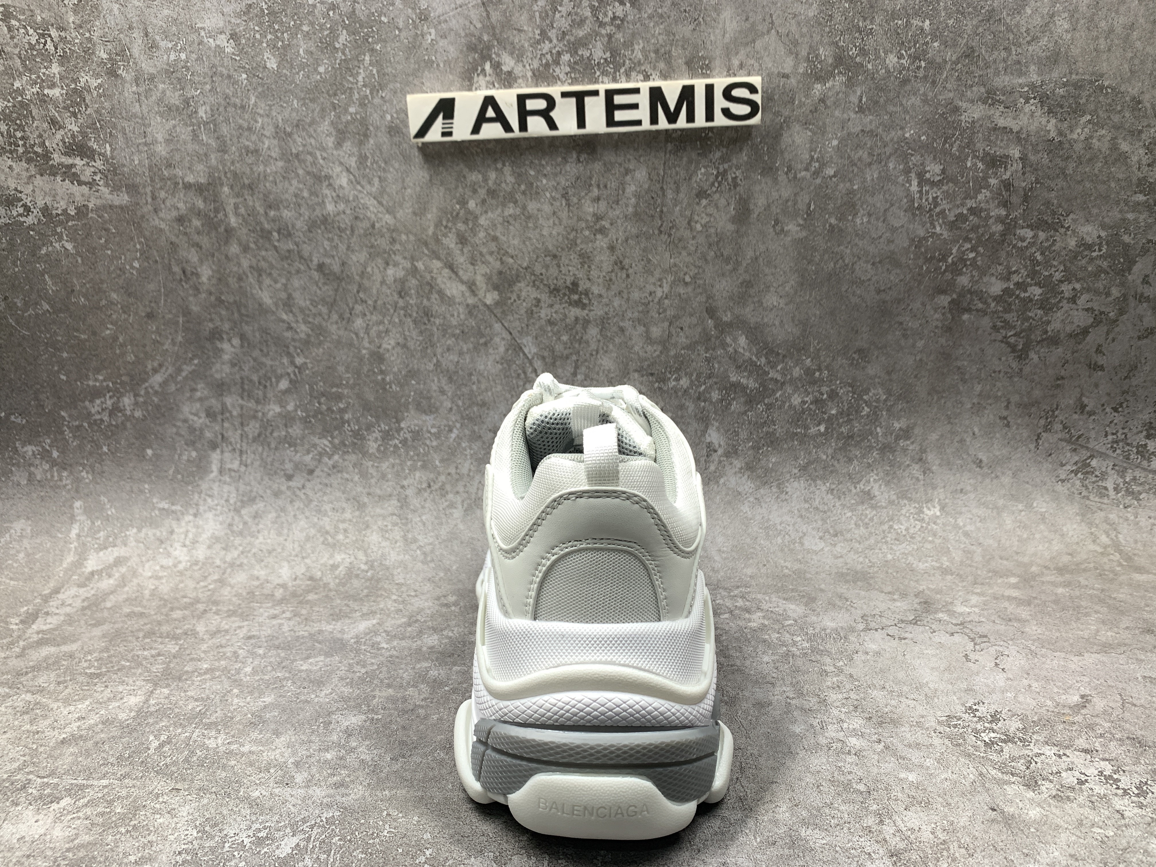 Balenciga Triple S Sneaker White and Metal Grey