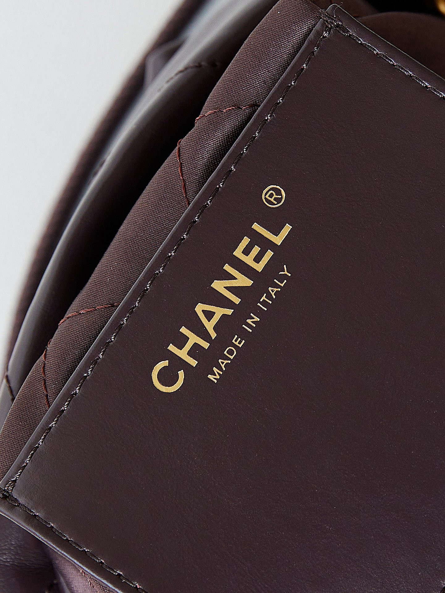 Ch*el 22 mini handbag shiny calfskin 7.8 × 7.4 × 2.3 in