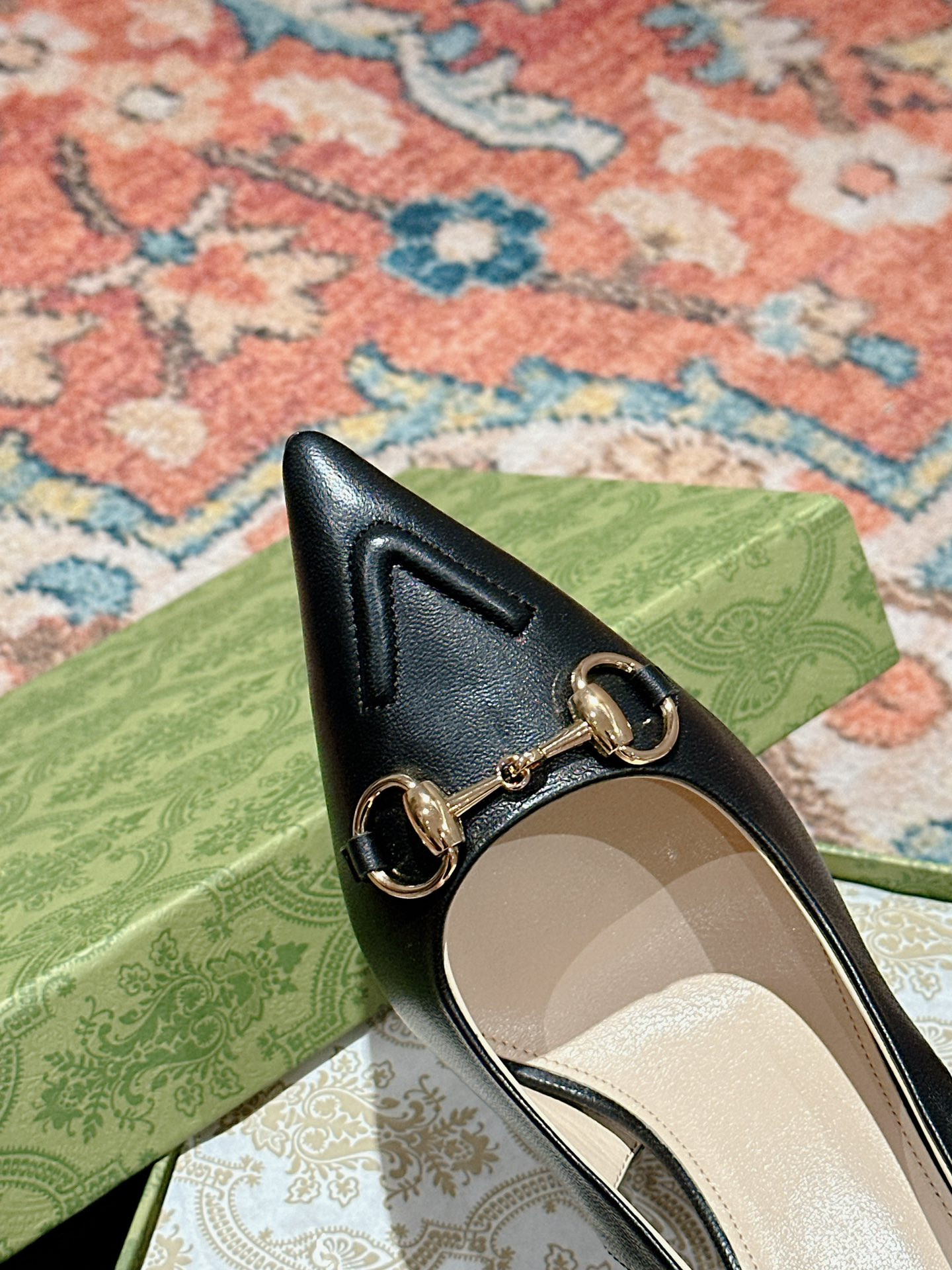 ua G*u*i horsebit slingback pump high heel