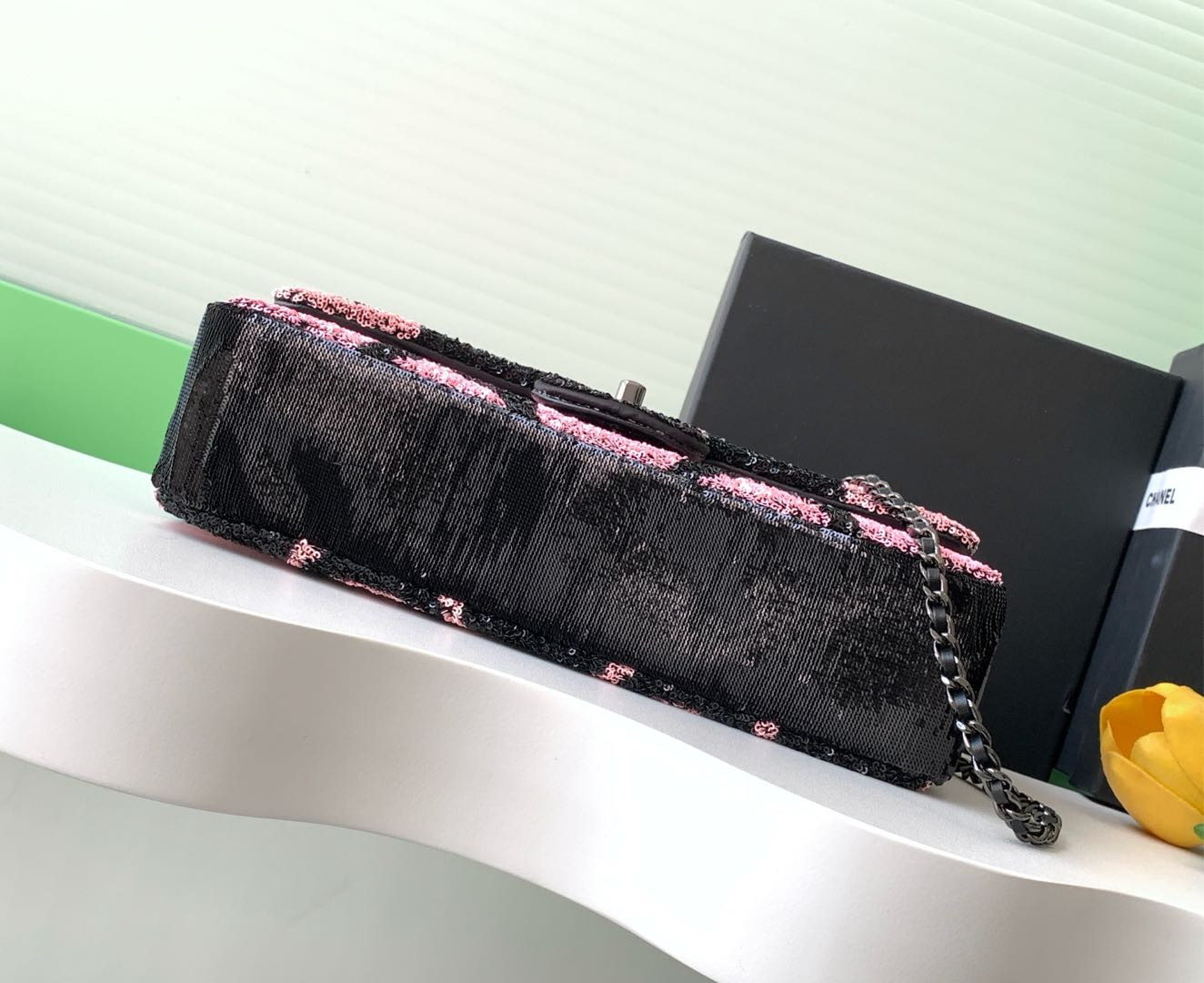 Ch*el flap bag 15x25x7cm